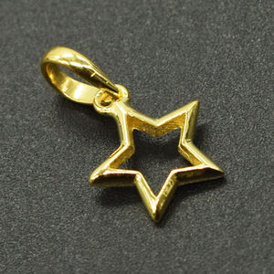 Pendentif en argent plaqué or 925, tendance, prix le plus bas, magnifique chaîne minimaliste à breloques en étoile, bijoux - Product Image 2