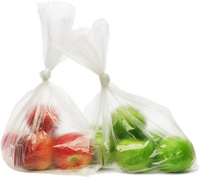 Vente en gros sacs de produits en plastique 12 "x 16" sur rouleau sac transparent pour aliments, légumes, fret, pain et épicerie, 350 sacs/rouleau OEM ODM