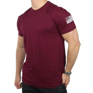 T-shirt de gymnastique à la palangre 95% coton 5% élasthanne pour hommes T-shirts d'entraînement avec ourlet incurvé long et coupe ajustée musclée - Product Image 5