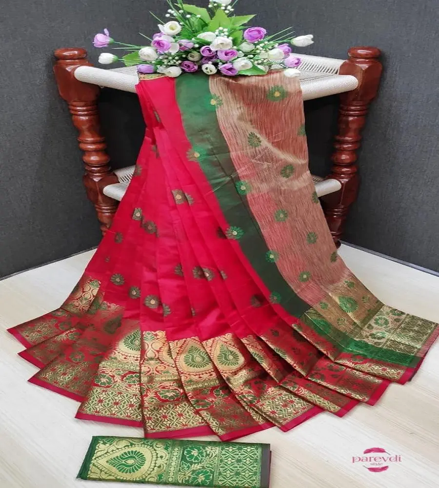 Fabriek Directe Leverancier Jacquard Met Meena Werkte Banarasi Zijde Saree/Sari Feestkleding Wedding Indiase