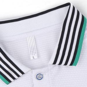 Polo exclusif à manches courtes en tricot gaufré à col rayé pour hommes du Bangladesh à prix compétitif en gros - Product Image 5