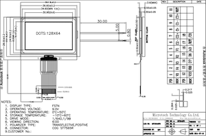 <span class=keywords><strong>128x64</strong></span> COG FSTN <span class=keywords><strong>LCD</strong></span> Dot Matrix Màn hình Transflective đơn sắc đồ họa <span class=keywords><strong>LCD</strong></span> <span class=keywords><strong>module</strong></span> - Product Image 4