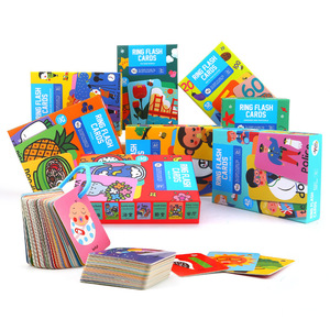 Anello alfabeto educativo stampato personalizzato ABC Sight Words Learning Kids Flash Cards stampa di carte da gioco - Product Image 1