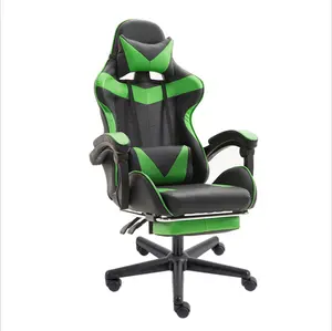 Sedia da lavoro da gioco sedia da ufficio da corsa in pelle comoda all'ingrosso bianca con 5 rotelle sedia ergonomica per Computer con massaggio