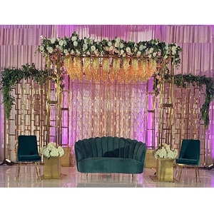 Mandap en métal tendance pour mariage, Mandap moderne en métal, Mandap de mariage moderne en fer forgé AUSTRALIE - Product Image 1