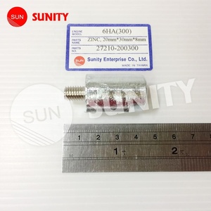 TAIWAN SUNITY Excellente Qualité 6HA Zinc Anodes OEM 27210-200300 20mm * 30mm * 8M pour Yanmar OEM ODM Zinc Anodes Marine - Product Image 1