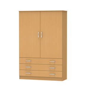 Armario de madera de gran capacidad de alta venta, almacenamiento, diseño moderno, área para colgar ropa de acero, hecho en Malasia 1286 - Product Image 5