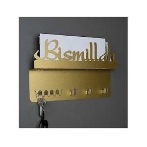 Porte-clés islamique en métal couleur cuivre Porte-clés de taille et de forme personnalisées pour la chambre à coucher et le salon - Product Image 2