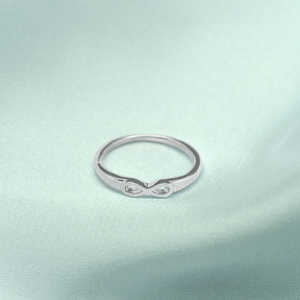 Anillo de Plata de Ley 925 infinito para mujer Diseño elegante de moda para fiesta de boda y Aniversario - Product Image 2
