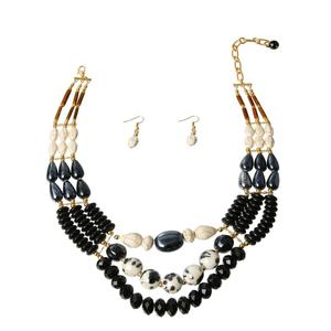 Ensemble de collier Tribal en résine, collier traditionnel, chaîne, plaqué or Rose, vente en gros, mode Simple, femme - Product Image 1