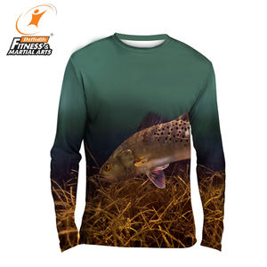 Camiseta de manga larga de pesca personalizada con capucha UPF50 + protección UV camiseta de pesca con capucha de secado rápido - Product Image 6