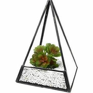 TRIANGLE DESIGN PLANT TERRARIUM HOME DECORATIVE FLOWER PLANT TERRARIUM CLASSIC DESIGN PLANT <b>VASES</b> - Product Image 1