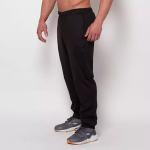 Pantalon de jogging droit en coton uni personnalisé pour hommes, coupe droite, coupe-vent, respirant, pour le sport en extérieur, de haute qualité - Product Image 4