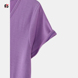 Ropa informal para mujer, Camiseta 100% de algodón de manga corta, servicio OEM, cuello redondo, Impresión de logotipo personalizado, producto 2021 - Product Image 5