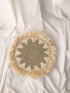 ESPEJO de pared con flecos Rayung Natural grande asiático estilo bohemio de paja algas marinas colgante de pared para decoración del hogar regalo Vietnam - Product Image 2