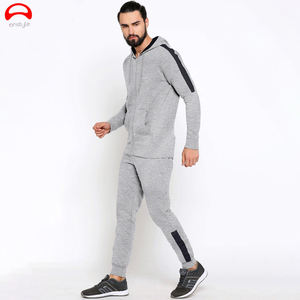 Wholesale OEM Tracksuit Zipper Hooded Jogging Men <b>Jogger</b> Adult Jogging Suit <b>Cheap</b> Sports Training Tracksuit - Product Image 3