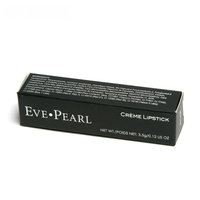 Empaque de Brillo Labial Cosmético Personalizado con Logotipo Dorado en Papel Reciclado con Acabado Mate, Relieve y Recubrimiento UV