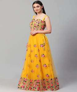 Séquence de broderie en velours la plus choisie lehenga choli avec dentelle dupatta party wear prix de gros textile vêtement ApparelGarment - Product Image 3