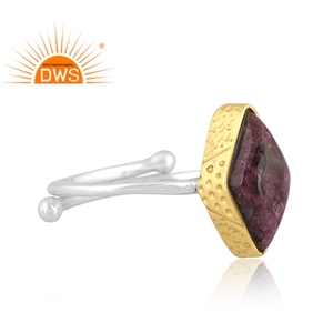 Bague empilable en argent sterling fin Tourmaline naturelle Quartz diamant pierres précieuses pour femmes fabricant de bijoux - Product Image 3