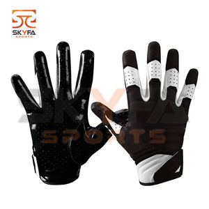 Guantes de fútbol americano profesional genuino Protección de manos cómoda Servicio OEM personalizado Guantes deportivos con características adhesivas - Product Image 5