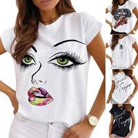 Camiseta de Manga Corta para Mujer, Talla Grande, Algodón y Poliéster, Transpirable, Secado Rápido, Logotipo con Impresión 3D, Estilo Japonés, Adultos, ODM