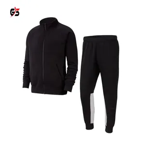 New 2021 Simple Attractive Look Men's Zipper Track Suit Sweat Suit Running Jogging Suit 100% Cotton 300 GSM Custom 2 Piece Set