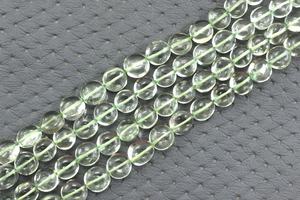 Pierres précieuses d'améthyste verte longue 10 pouces, perles lisses en forme de pièce de monnaie, fabrication de bijoux, collier de bricolage - Product Image 3