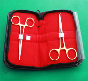 Ensemble de 12 instruments chirurgicaux pour interventions mineures, en acier inoxydable, avec étui - Product Image 6