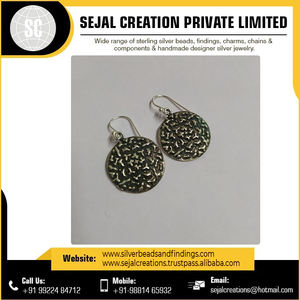 Vente en gros de boucles d'oreilles en argent tribal sterling 925 de nouveau design à la mode avec perle, fournisseur de vendeur indien - Product Image 6