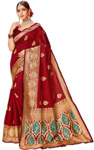 Sarees en soie d'art Alphanumero en gros - Product Image 5