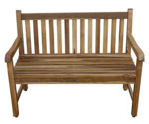 Banco de silla de jardín de madera de teca clásica Acacia eucalipto Patio de madera maciza para exteriores Diseño moderno de 2 plazas para gimnasio y parque - Product Image 5
