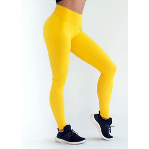 New FITNESS WOMEN YELLOW SCRUNCH BOOTY LIFT LEGGING - Product Image 2