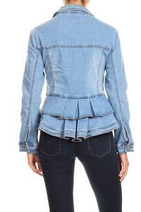 แจ็คเก็ตยีนส์สำหรับผู้หญิงขายส่ง OEM ที่กำหนดเองที่กำหนดเองแจ็คเก็ตยีนส์กลางแจ้งด้วยวัสดุที่ดีที่สุด - Product Image 4