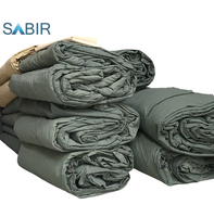 Bâche robuste imperméable vert olive en coton/polyester 680 g/m² enduite PU, résistante à l'eau, pour textiles de maison et couvertures multi-usages