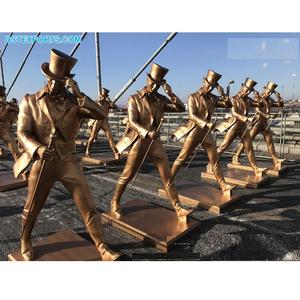 Statues en fibre de verre Johnny Walker classiques de luxe professionnelles en gros, durables, grandeur nature, FRP pour la décoration de mariage - Product Image 1