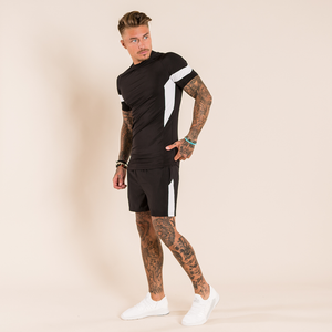 Venta al por mayor baratos personalizados hombres camisas de manga corta y pantalones cortos chándal conjuntos de gemelos para la venta - Product Image 5