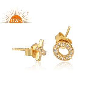 Latest 2026 Gold Plated Natural CZ Gemstone <b>Stud</b> <b>Earring</b> <b>for</b> <b>Women</b> Jewelry Manufacturer - Product Image 2