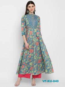 Dernier designer Anarkali blanc avec Dupatta au tarif de gros avec personnalisation disponible - Product Image 4