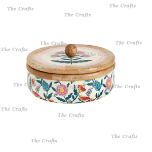 Set Of Two Different Sizes <b>Wooden</b> Chapati Container <b>Box</b> Premium Quality Round Shape Roti <b>Box</b> At Affordable Prices - Product Image 3