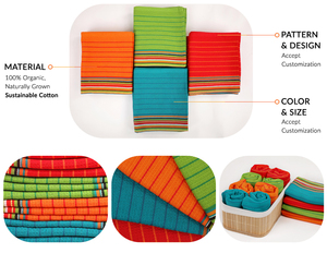 Pure and Organic Cotton Material Durable Salsa Waffle Weave Kitchen Towels - Product Image 2