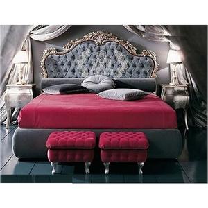 Ensemble de meubles de chambre à coucher moderne en cuir capitonné avec tables de chevet en bois de teck fait main, taille personnalisée, couleur personnalisée - Product Image 1