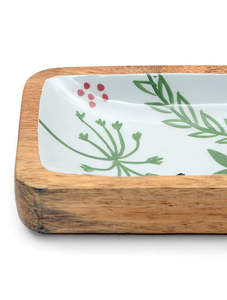 Mejor diseñador Bandeja rectangular de madera Elegante bandeja de madera de mango Bandeja para servir - Product Image 2