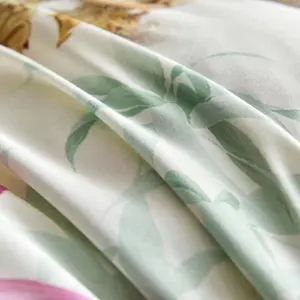 ผ้าปูที่นอนผ้าโพลีเอสเตอร์พิมพ์ลายดอกไม้,สำหรับโรงงานจีน