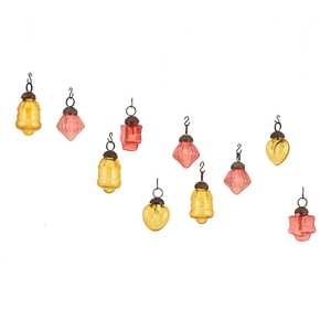 GSET-563 de decoración navideña, conjunto de vidrio Multicolor, hecho a mano - Product Image 1