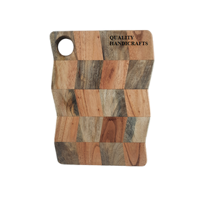 เขียงและถาดเสิร์ฟรูปสี่เหลี่ยมผืนผ้า ทำจากไม้กระถินเทศและไม้มะม่วง เป็นมิตรกับสิ่งแวดล้อม สำหรับใช้ในบ้าน ครัว ร้านอาหาร ขายส่งจากอินเดีย - Product Image 5