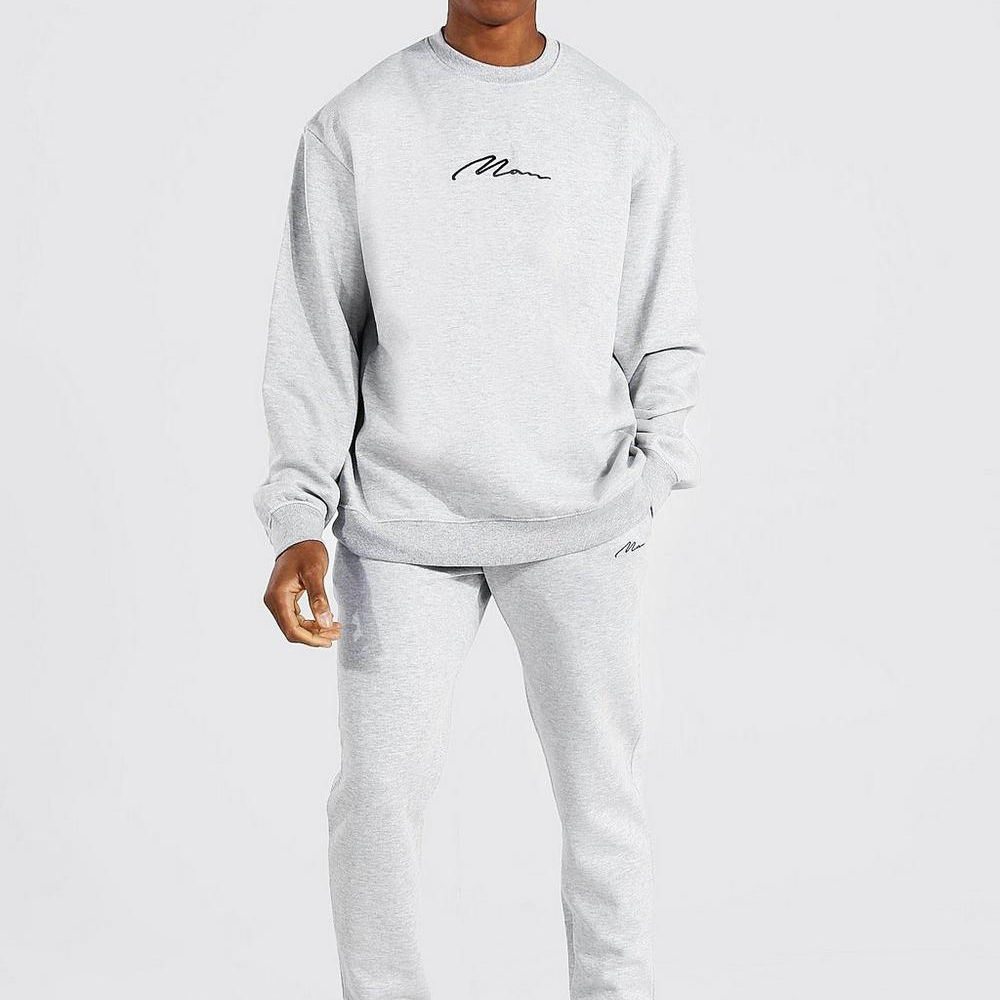 2022 Hot Sale Custom Logo Solid Color Long Sleeve Tracksuit Sweat