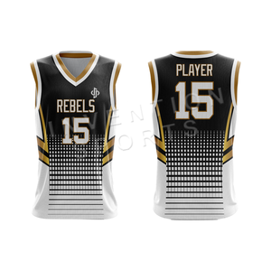 Vente chaude 100% Polyester Maillot de basket-ball à séchage rapide Design respirant dans les grandes tailles - Product Image 6