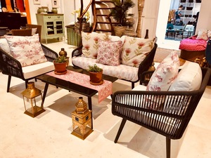 Ensemble de finition tissée en corde, pour 3 places, 2 canapés, plusieurs couleurs, set de finition pour le jardin et l'extérieur pour le patio - Product Image 3