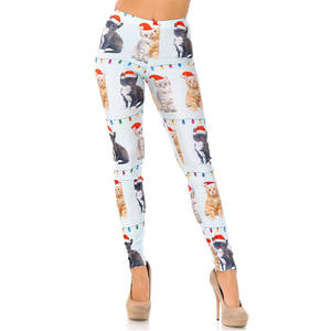 Leggings de sport confortables taille haute décontractés pour femmes avec logo personnalisé en spandex et caractéristique respirante pour le fitness - Product Image 1