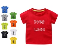T-Shirt à col rond pour enfants, maillot simple, 100% coton, imprimé, de haute qualité, pour garçons et filles, Design décontracté
